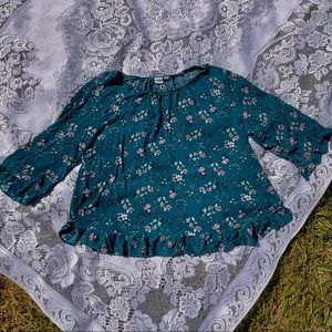 GAP Blue Floral Blouse